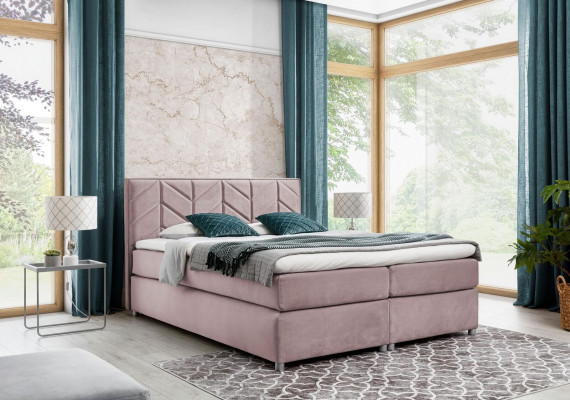 Bett Bettkasten Boxspringbett Schlafzimmer Polster Design Doppel Hotel Modern